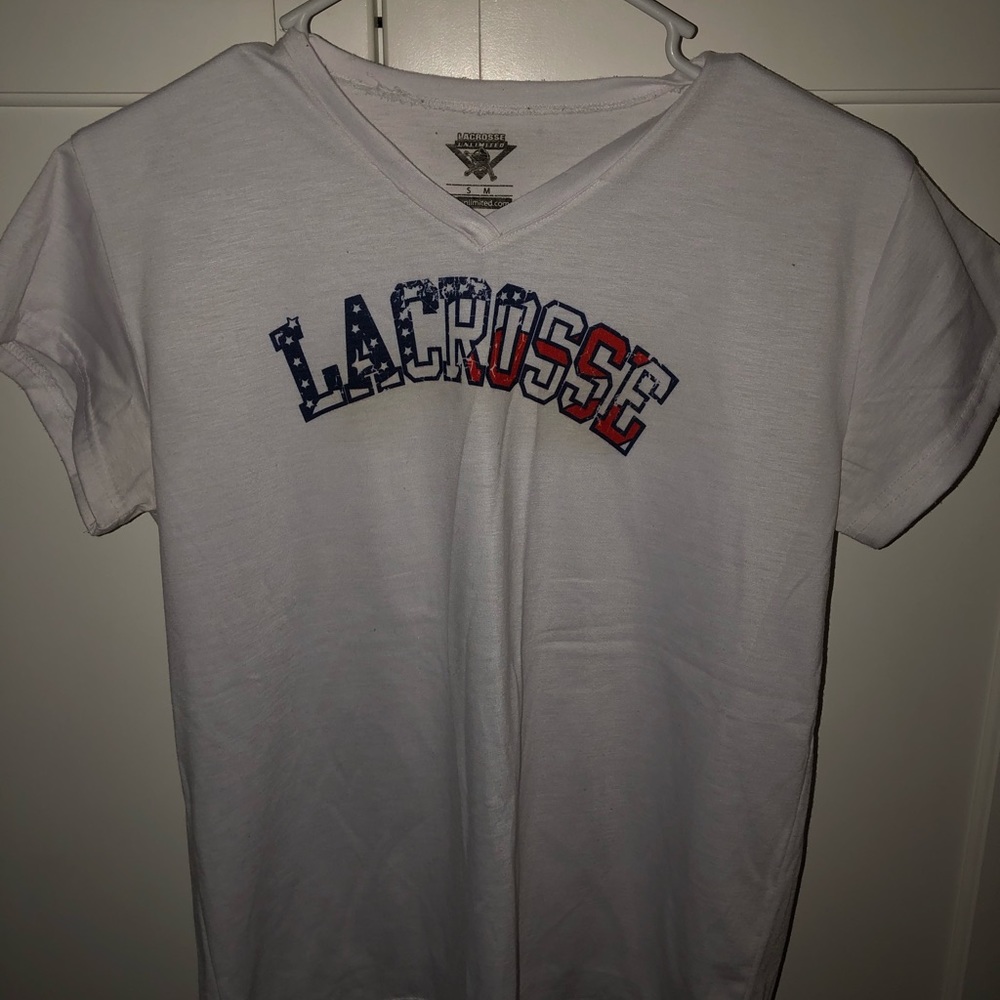 u.s. flag lacrosse top